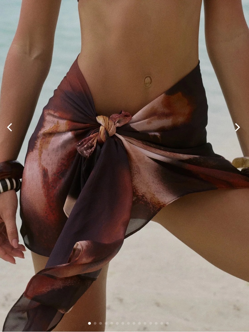 Women’s Bydee Georgette Tie-Waist Swim Sarong Sarabi